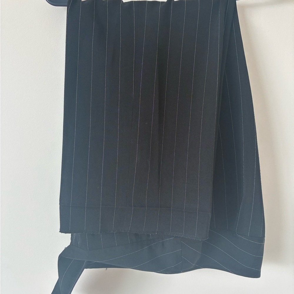 Larry Levine Charcoal Pinstripe Pencil Skirt